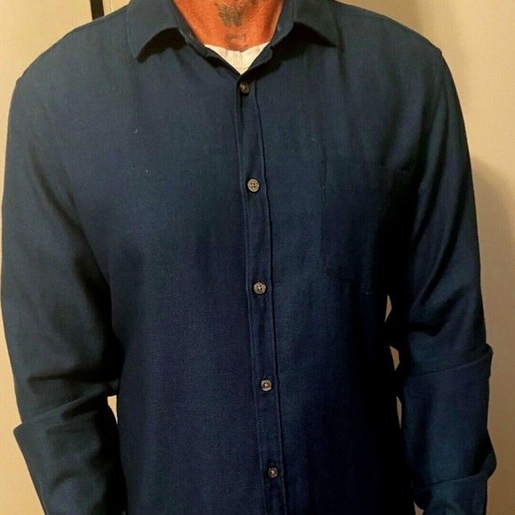 Hugo Boss Collared Dress Shirt Unworn Blue sz L - Picture 1 of 7